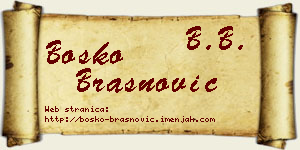 Boško Brašnović vizit kartica